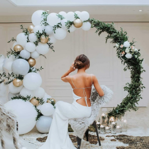 Round Stand Wedding Arch Backdrop Stand 1m/1.5m/1.8m/2m - Image 3
