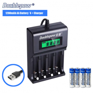 Rechargeable AA Battery 4PCS with Charger - Image 1