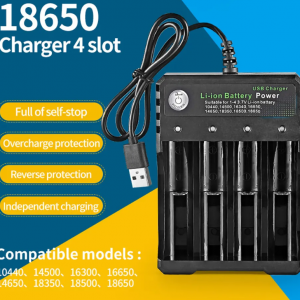 18650 Rechargeable Battery 4PCS with Battery Charger - Image 5