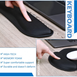 Memory Foam Keyboard Wrist Support Bar and Mouse Wrist Rest Pads Set - Image 7