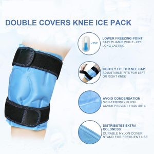 Cold & Hot Packs, Ice Pack for Knee Pain Relief Reusable Gel Ice Wrap for Leg Injuries - Image 8