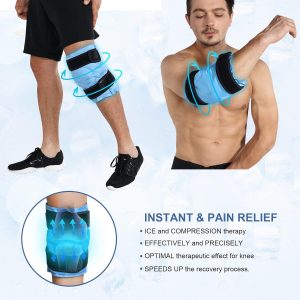 Cold & Hot Packs, Ice Pack for Knee Pain Relief Reusable Gel Ice Wrap for Leg Injuries - Image 4