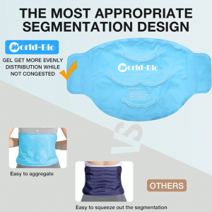 Ice Pack for Lower Back Pain Relief Reusable Gel Back Ice Pack with Straps - Image 3