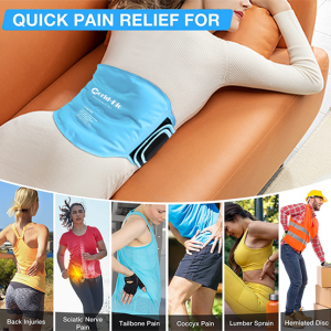 Ice Pack for Lower Back Pain Relief Reusable Gel Back Ice Pack with Straps - Image 6