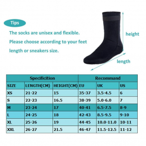 Water Socks Wetsuit Diving Socks 3mm S/M/L/XL/XXL - Image 3