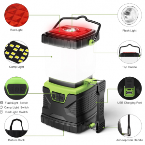 LED Camping Lantern, Battery Powered Camping Lights 1000LM - Image 6
