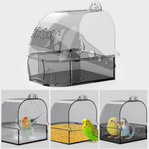 Bird Bath Box Bathing Tub Hanging Cage Small Birds - Image 6