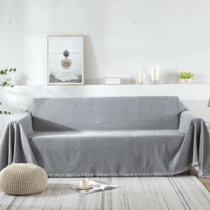 Sofa Cover Throws Sofa Slipcovers For 2/3/4 Seater Sofa Cover- Grey - Image 1