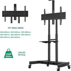 NB TV Stand, Universal Floor TV Stand For 55"-90" TVs,Universal TV Stand Cart Trolley - Image 4