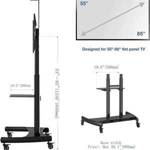 NB TV Stand, Universal Floor TV Stand For 55"-90" TVs,Universal TV Stand Cart Trolley - Image 5