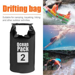 Waterproof Dry Bag Pack Sack Swimming Kayaking River Trekking 2L/5L - Black - Image 2