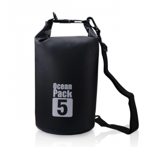 Waterproof Dry Bag Pack Sack Swimming Kayaking River Trekking 2L/5L - Black - Image 1