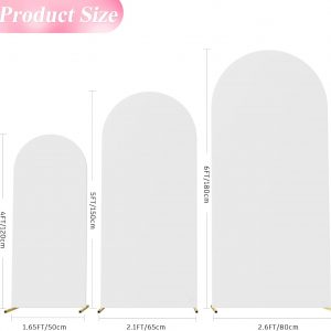 White Arch Cover Spandex Arch Backdrop Cover 6/6.6/7.2FT - Image 6