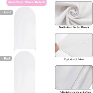 White Arch Cover Spandex Arch Backdrop Cover 6/6.6/7.2FT - Image 5