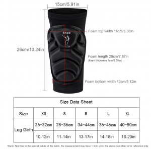 Knee Protective Pads, Knee Sleeve with Thick Foam Padding, Knee Protector Brace - Image 9