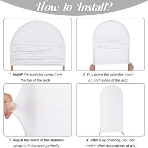 Arch Cover Wedding Arch Stand Covers 3 Pcs - Image 4
