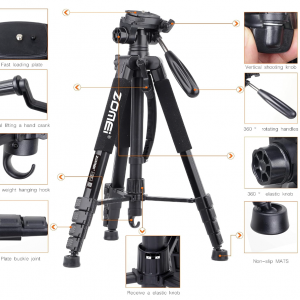 Tripod Camera Tripods, 74" Tripod Stand for Camera 188cm - Image 6