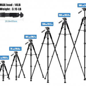 Tripod Camera Tripods, 74" Tripod Stand for Camera 188cm - Image 2