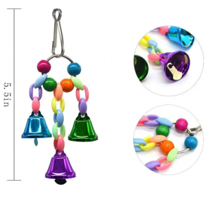 7 Pcs Bird Swing Chewing Toys Parrot Hammock Bell Toys - Image 3