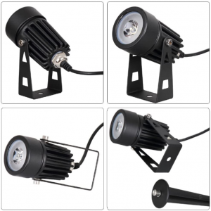 Solar Garden Spot Lights, LED Solar Landscape Light Outdoor IP65 Waterproof - Cool White - Image 7