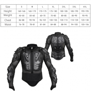 Motorcycle Jacket Motocross Full Body Armor Protection Gear L/XL/2XL/3XL/4XL - Image 2