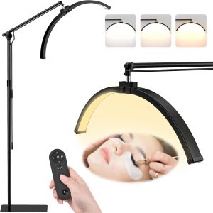 Lash Light, Half Moon Lamp, LED Floor Lamp for Eyelash Extensions, Nail Art, Tattoo Art 28" - Image 1