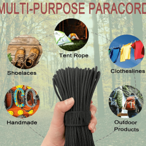 550 Strong paracord, 4mm tent rope, camping rope, paracord rope, 31m/100ft 9-core - Image 9