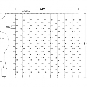 Curtain Lights Plug in, LED Warm White Christmas Curtain Lights - Image 7