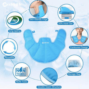 Neck Shoulder Ice Pack For Injuries Reusable Gel Cold Pack Wrap - Image 7