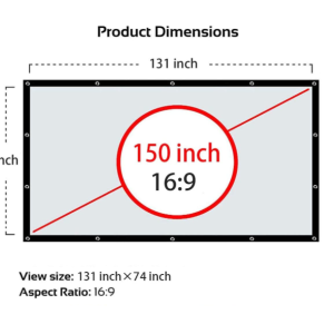 Portable Projector Screen HD 16:9 100/150 Inch - Image 3