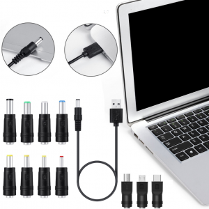 USB to DC Jack Charging Cable Power Cord  with 11 Interchangeable Connectors - Image 2