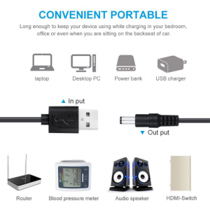 USB to DC Jack Charging Cable Power Cord  with 11 Interchangeable Connectors - Image 3
