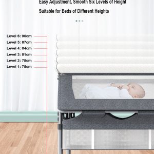 Twin Bassinet For 2 Babies, Large Bedside Sleeper Double Bassinet - Image 4