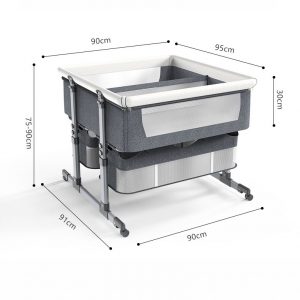 Twin Bassinet For 2 Babies, Large Bedside Sleeper Double Bassinet - Image 2