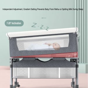 Twin Bassinet For 2 Babies, Large Bedside Sleeper Double Bassinet - Image 5