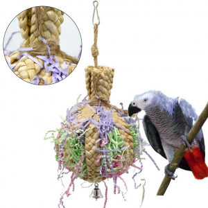 Parrot Shredding Chewing Foraging Bird Toys Chewing Toy with Bell - Image 2