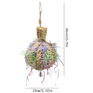 Parrot Shredding Chewing Foraging Bird Toys Chewing Toy with Bell - Image 4