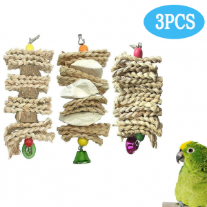 Parrot Chewing Toy Bird Bite Rope Hanging Bell - Image 2