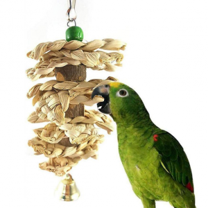 Parrot Chewing Toy Bird Bite Rope Hanging Bell - Image 1