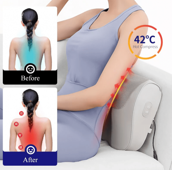 Premium Electric Massage Pillow with Infrared Heating