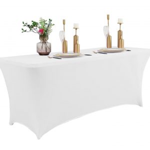 Table Cover Table Cloths Wedding Tablecloth 4ft black / white - Image 1