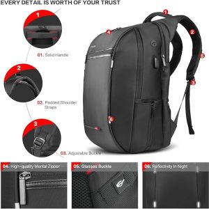 Laptop Backpack, Travel Backpack Large Carry on Backpack, 17in 55L kingsons - Image 3