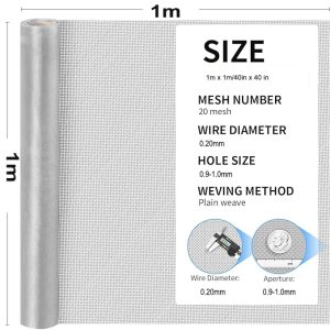 20 Mesh Wire Mesh Stainless Steel Woven Mesh 1x1m - Image 2