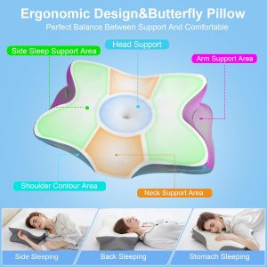 Cervical Neck Pillow , Ergonomic Side Sleeper Pillow for Neck Support,  Memory Foam Pillows for Sleeping - Image 5