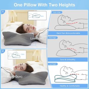 Cervical Neck Pillow , Ergonomic Side Sleeper Pillow for Neck Support,  Memory Foam Pillows for Sleeping - Image 2