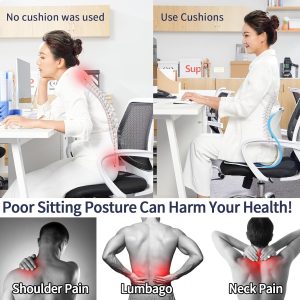 Office chair lumbar back support, computer back , gaming chair lumbar support, relieve back pain, improve posture, - Image 9