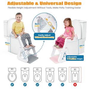 Potty Training Toilet Seat，Potty Training Seat with Step Stool Ladder - Image 5