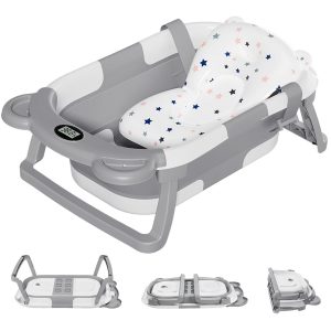 Foldable baby bathtub With Thermometer