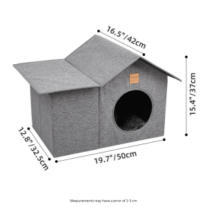 Outdoor Cat House - Weatherproof Large Cat Shelter for Outside with Roof Window - Image 3
