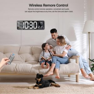 16" Large Digital Wall Clock with Remote Control - Image 8